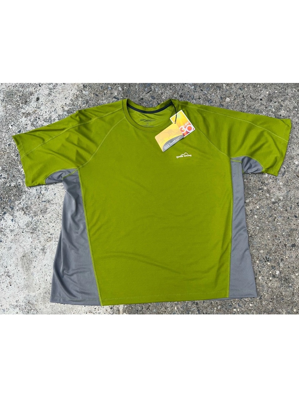 Eddie Bauer Sport Active Fit Mens 3XL UPF30 Shirt Green Grey